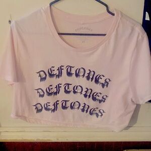 Pink Defttones croptop 2 x